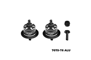 GPM Steel &amp; Aluminium Front &amp; Rear Complete Differential Set - Black