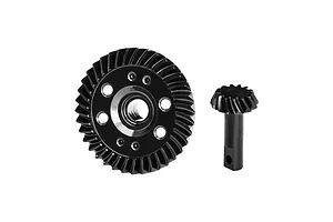 GPM Steel 13T/37T Front Spiral-Cut Differential Gear Set - Black image 126983