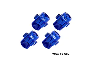 GPM Aluminium 17mm Wheel Hexes 4Pcs - Blue