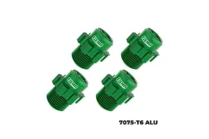 GPM Aluminium 17mm Wheel Hexes 4Pcs - Green