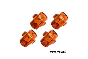 GPM Aluminium 17mm Wheel Hexes 4Pcs - Orange