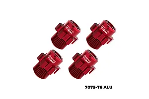 GPM Aluminium 17mm Wheel Hexes 4Pcs - Red
