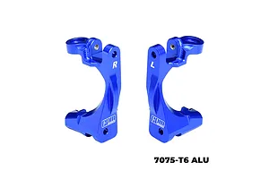 GPM Aluminium Front Hub Carriers (C-Hubs) 2Pcs - Blue