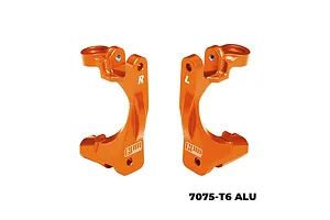 GPM Aluminium Front Hub Carriers (C-Hubs) 2Pcs - Orange image 127001
