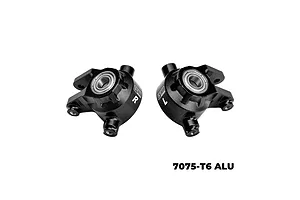 GPM Aluminium Front Steering Hubs with Oversized Bearings 2Pcs - Black