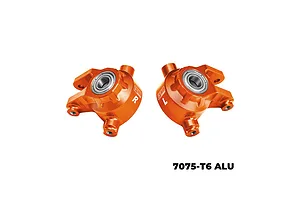 GPM Aluminium Front Steering Hubs with Oversized Bearings 2Pcs - Orange