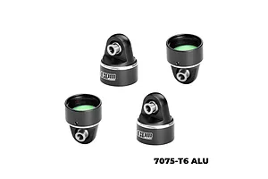 GPM Aluminium Shock Top Caps 2Pcs - Black