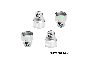 GPM Aluminium Shock Top Caps 2Pcs - Silver