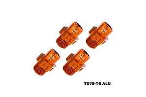 GPM Aluminium 17mm (+5mm) Wheel Hexes 4Pcs - Orange