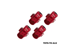 GPM Aluminium 17mm (+5mm) Wheel Hexes 4Pcs - Red