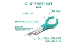 Excel Tools Excel Blades Finger Knife - Index Fingertip Craft Knife - Green image 127173