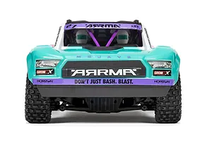 ARRMA Mojave Grom 223S BLX RC Short Course Truck Electric Brushless 4WD 1/16 Scale RTR - Teal/Pink image 127223