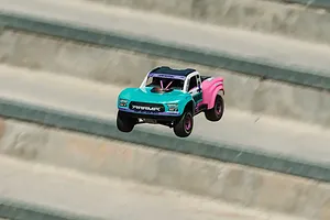 ARRMA Mojave Grom 223S BLX RC Short Course Truck Electric Brushless 4WD 1/16 Scale RTR - Teal/Pink image 127226