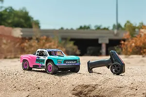 ARRMA Mojave Grom 223S BLX RC Short Course Truck Electric Brushless 4WD 1/16 Scale RTR - Teal/Pink image 127227