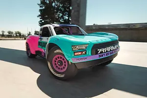 ARRMA Mojave Grom 223S BLX RC Short Course Truck Electric Brushless 4WD 1/16 Scale RTR - Teal/Pink image 127229