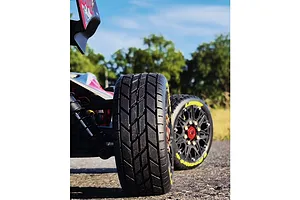 Louise 1/8 B-Rocket (Soft) 0/12mm Offset Buggy Tyres on Black Rims - Glued Wheels 2Pcs image 127498