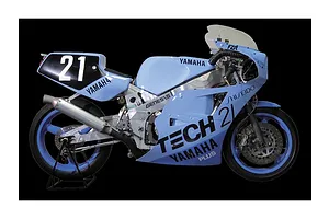 Fujimi 1/12 1985 Yamaha YZR750 TECH 21 Racing Team (Bike-No5) Scaled Plastic Model Kit image 127528