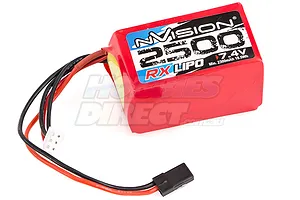 nVision 7.4V 2500mAh RX Soft Case LiPo Battery image 12787