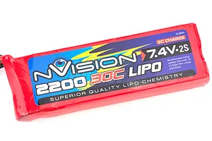 nVision 7.4V 2200mAh 30C Soft Case LiPo Battery image 12794