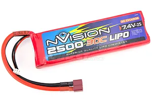 nVision 7.4V 2500mAh 30C Soft Case LiPo Battery image 12797