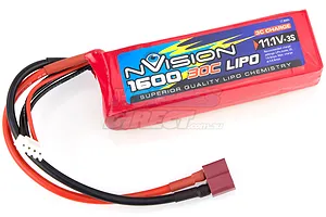 nVision 11.1V 1600mAh 30C Soft Case LiPo Battery image 12823