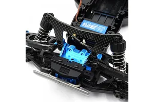 Yeah Racing Graphite Front Shock Tower with Aluminium Bulkhead Set - Blue image 2