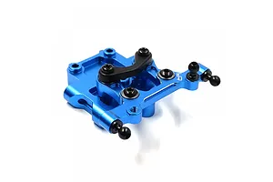 Yeah Racing Aluminium Steering Bellcrank and Drag Link Assembly - Blue image 128364