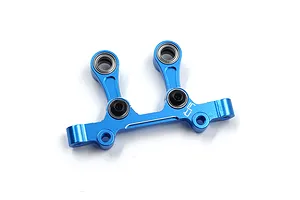 Yeah Racing Aluminium Steering Bellcrank and Drag Link Assembly - Blue image 128365