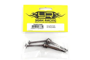 Yeah Racing Spring Steel CVD Driveshafts for Tamiya WR02C in original yellow and clear plastic packaging.