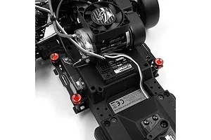 Yeah Racing Aluminium Shorty Battery Hold-Down Set - Black/Red image 128440