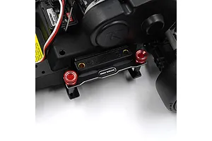 Yeah Racing Aluminium Shorty Battery Hold-Down Set - Black/Red image 128441