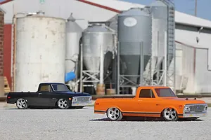 Losi 1972 Chevy C10 V100 RC Pickup Truck Electric AWD 1/10 Scale RTR - Orange image 128506