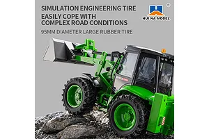 HuiNa 1579 RC Excavator Electric 4WD 1/14 Scale RTR - Green image 128546