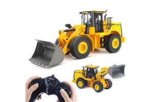 HuiNa 1552 RC Front Loader Electric 2WD 1/16 Scale RTR - Yellow image 128551