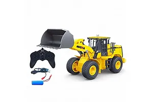 HuiNa 1552 RC Front Loader Electric 2WD 1/16 Scale RTR - Yellow image 128552