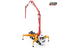 HuiNa 1381 RC Concrete Pump Truck Electric 2WD 1/18 Scale RTR - Red image 128572