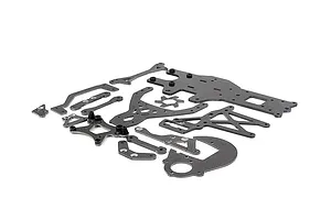 Rovan Carbon Fibre Shock Tower, Mount, Brace and Brake Disc Fin Set image 128767