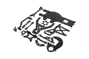 Rovan Carbon Fibre Shock Tower, Mount, Brace and Brake Disc Fin Set image 128768