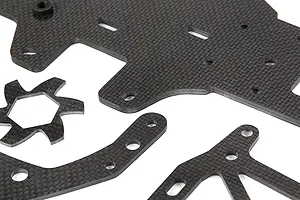 Rovan Carbon Fibre Shock Tower, Mount, Brace and Brake Disc Fin Set image 128772