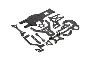 Rovan Carbon Fibre Shock Tower, Mount, Brace and Brake Disc Fin Set image 128774