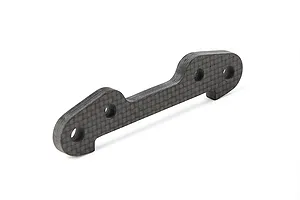A Rovan carbon fibre front lower suspension arm pin brace for RC cars, featuring a flat, multi-hole design against a white background.