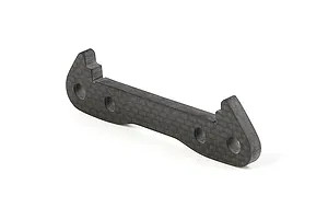 A Rovan carbon fibre front lower suspension arm pin brace for RC cars, featuring a flat, multi-hole design on a white background.