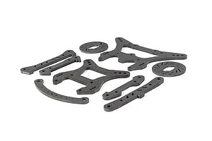 Rovan Carbon Fibre Shock Tower, Brace and Brake Disc Set
