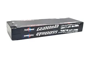 Team Powers 7.6V 6600mAh 160C HV Hard Case LiPo Battery image 128860