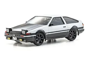 Kyosho First Mini-Z Initial D Toyota Sprinter Trueno AE86 RC Car Electric 2WD 1/28 RTR - White/Black image 129131