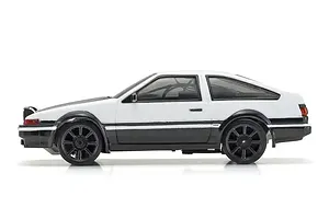 Kyosho First Mini-Z Initial D Toyota Sprinter Trueno AE86 RC Car Electric 2WD 1/28 RTR - White/Black image 129133