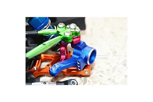 GPM Aluminium Steering Hub Carriers (C-Hub) 2Pcs - Blue image 129314