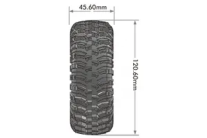 Louise 1.9&amp;quot; CR-Sixgear Tyres (Super Soft Compound) on Black Rims - Glued Wheels 2Pcs image 129716