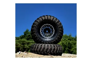 Louise 1.9&amp;quot; CR-Sixgear Tyres (Super Soft Compound) on Black Rims - Glued Wheels 2Pcs image 129719