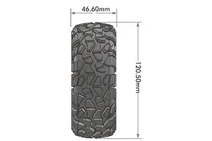Louise 1.9&amp;quot; CR-Gravelstage Tyres (Super Soft Compound) on Black Rims - Glued Wheels 2Pcs image 2